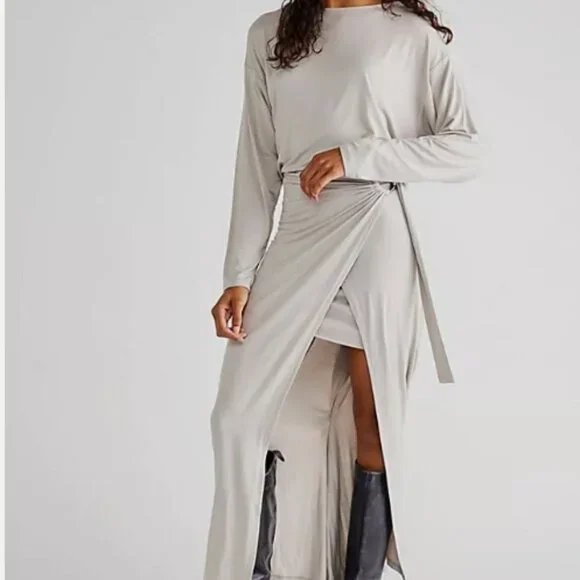 free people alyssa long sleeve wrap dress Free People Alyssa Wrap Long Sleeve Dress
